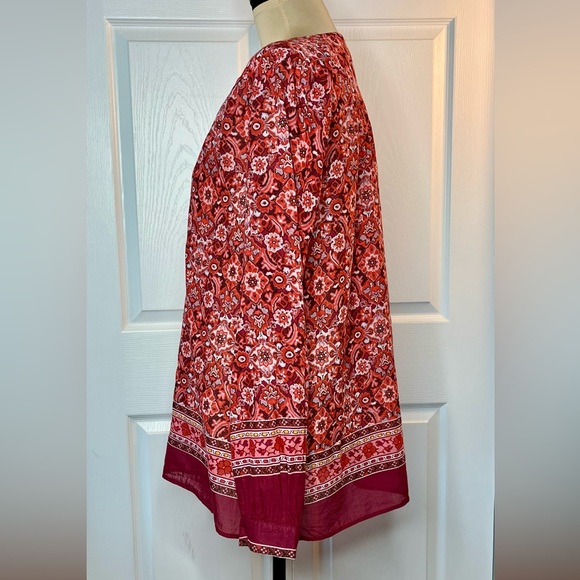 ANN TAYLOR LOFT Sz L The Softened Shirt Scarlet Bouquet
Softened Shirt Sheer - Picture 3 of 17